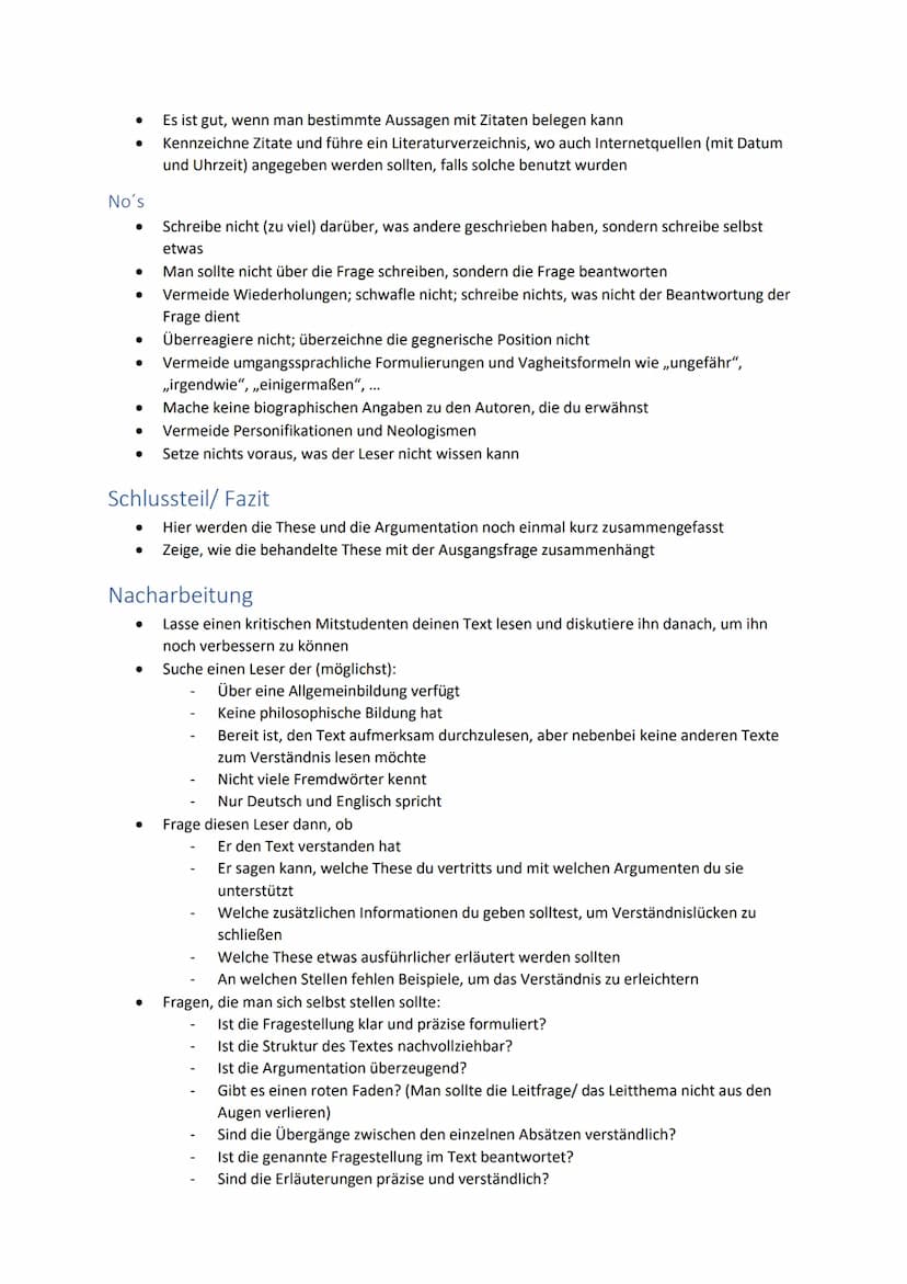 Philosophie Essay
Vorarbeit ......
Titelblatt.
Einleitung
Hauptteil/ Argumentationsteil
Argumente....
Struktur/ Aufbau.
Go's.
No's.
Schlusst