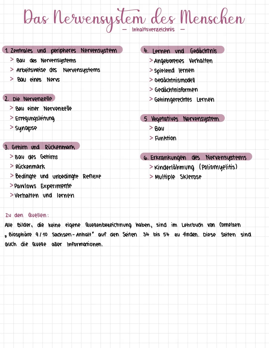 Das Nervensystem des Menschen
1. Zentrales und peripheres Nervensystem
> Bau des Nervensystems
> Arbeitsweise des Nervensystems
> Bau eines 