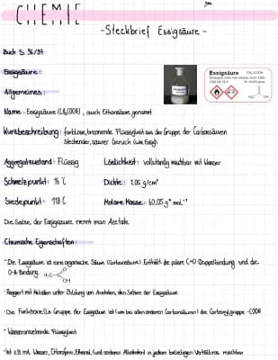 Know Essigsäure Steckbrief  thumbnail