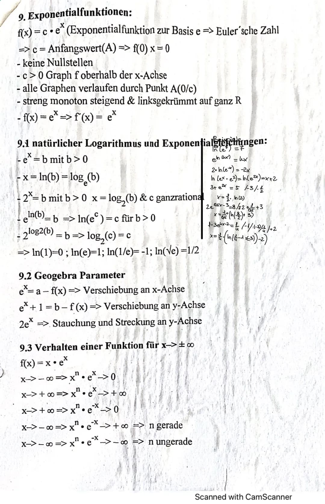 Arten von Funktionen
Funktionen können in Gruppen eingeteilt werden:
1. Polynomfunktionen (Ganzrationale Funktionen): Konstante, lineare, qu