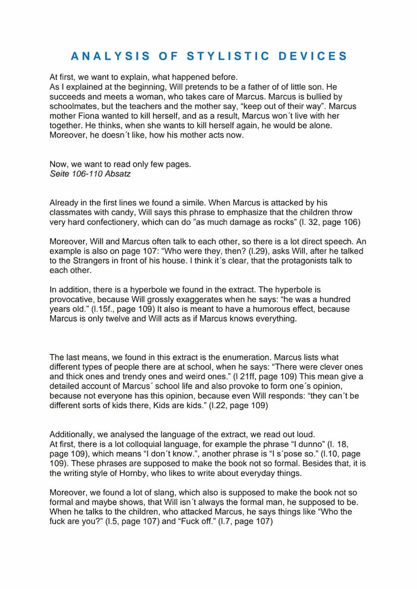 ABOUT Α ΒΟΥ ANALYSIS OF STYLISTIC DEVICES
At first, we want to explain, what happened before.
As I explained at the beginning, Will pretends