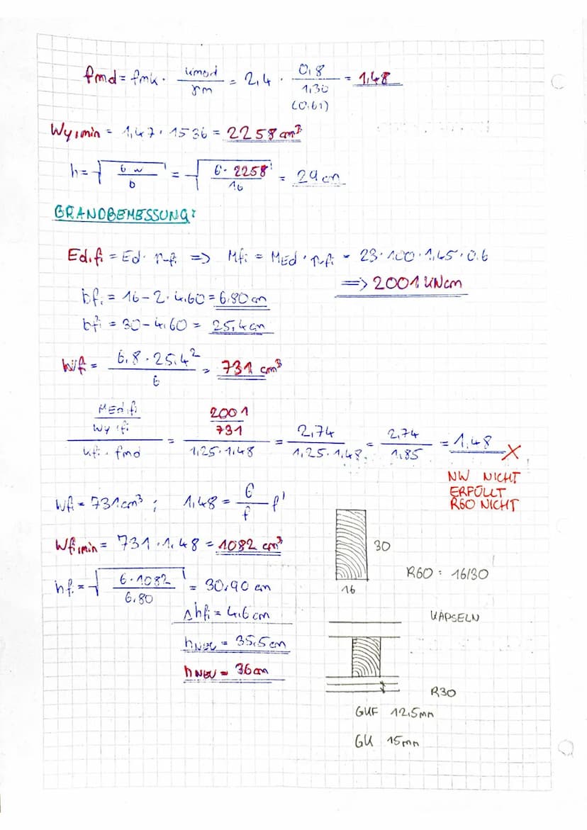 BRANDBEMESSUNG
HOCHBAUDECUE:
geg:
AT
*
g=d²² [kNim²]
-AUFGAU
ESTRICHE
610m
q= (g+ p)-e+
M. N. Q: SCHNITTGROBEN:
ef, i
2
Wy
fm.d
C05/22=11KNI