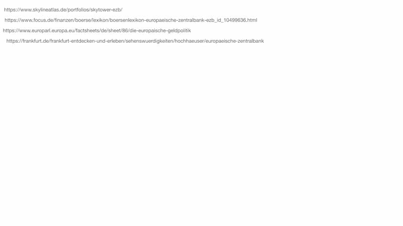 Die Europäische Zentralbank Inhalt
●
●
●
●
Geschichte
Aufgaben und Ziele
Organe
Instrumente
E
ww
ww
www
www Geschichte
●
●
Gegründet Juni 19