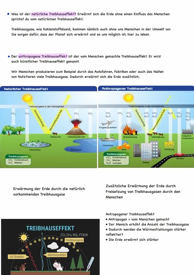 Klimawandel
Im Kern bezeichnet der Klimawandel die Abkühlung oder Erwärmung des Klimas auf
der Erde über einen langen Zeitraum
Treibhaus
Ein