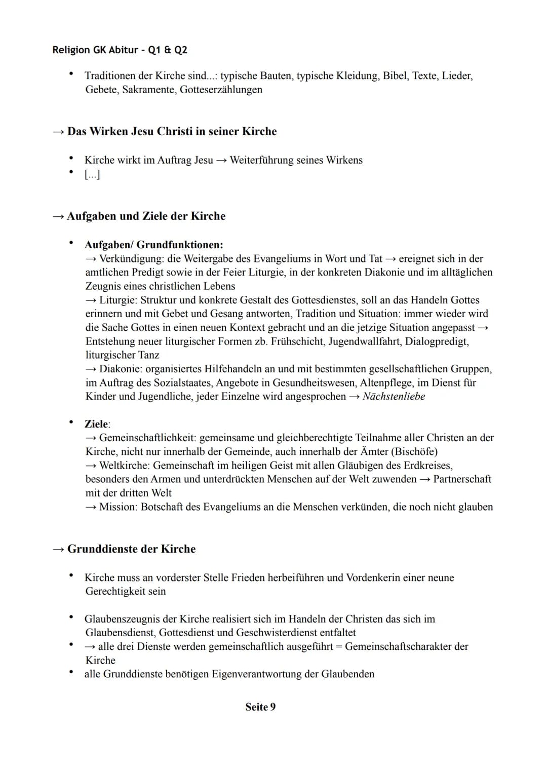 Religion GK Abitur - Q1 & Q2
Q1 Jesus Christus
Wer ist Jesus?
●
●
●
●
●
●
●
●
●
●
Jesus Christus: der von Gott Gesalbte, der Messias, Glaube