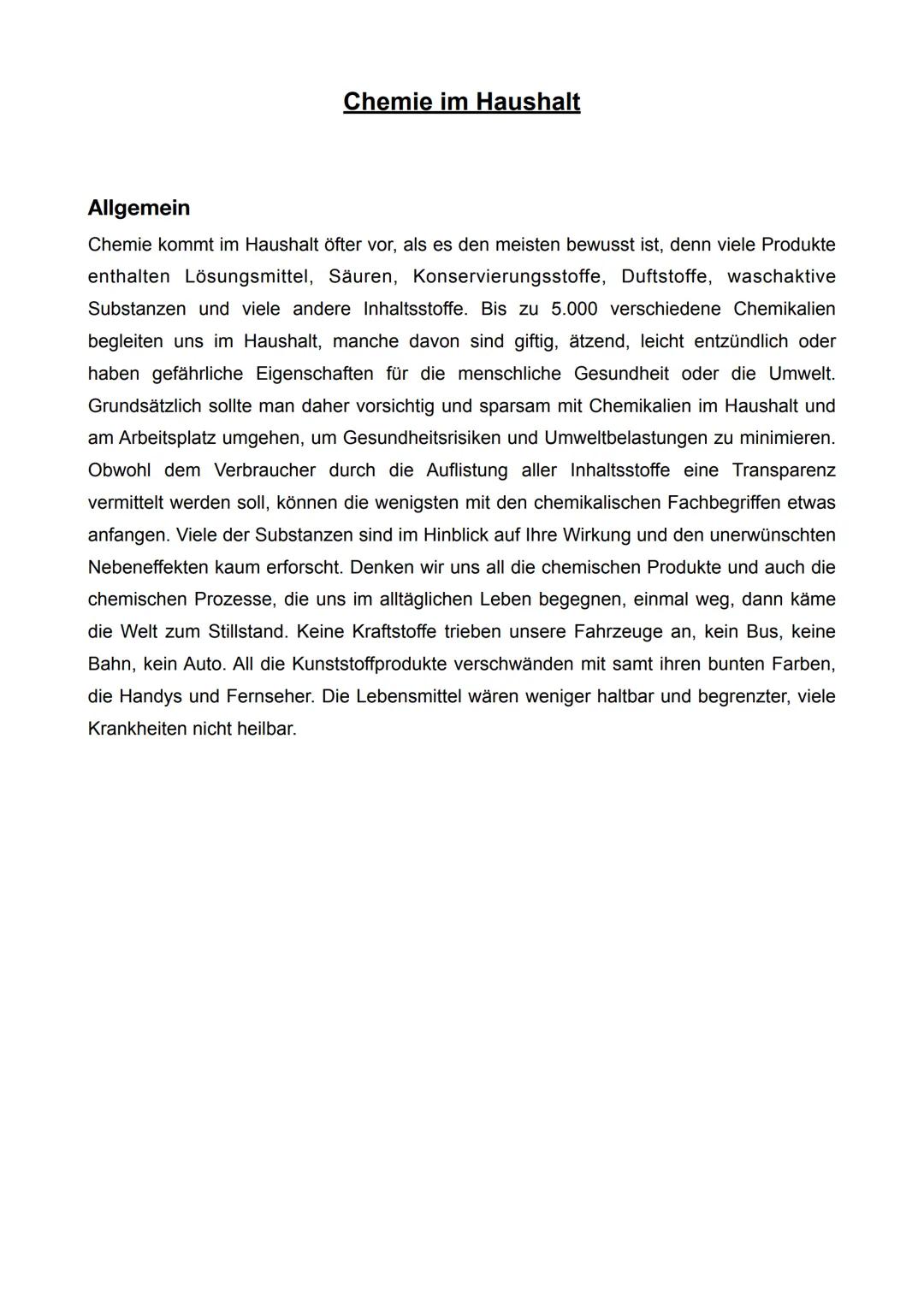 Haushaltschemikalien: Gefahren, Beispiele und umweltfreundliche Alternativen