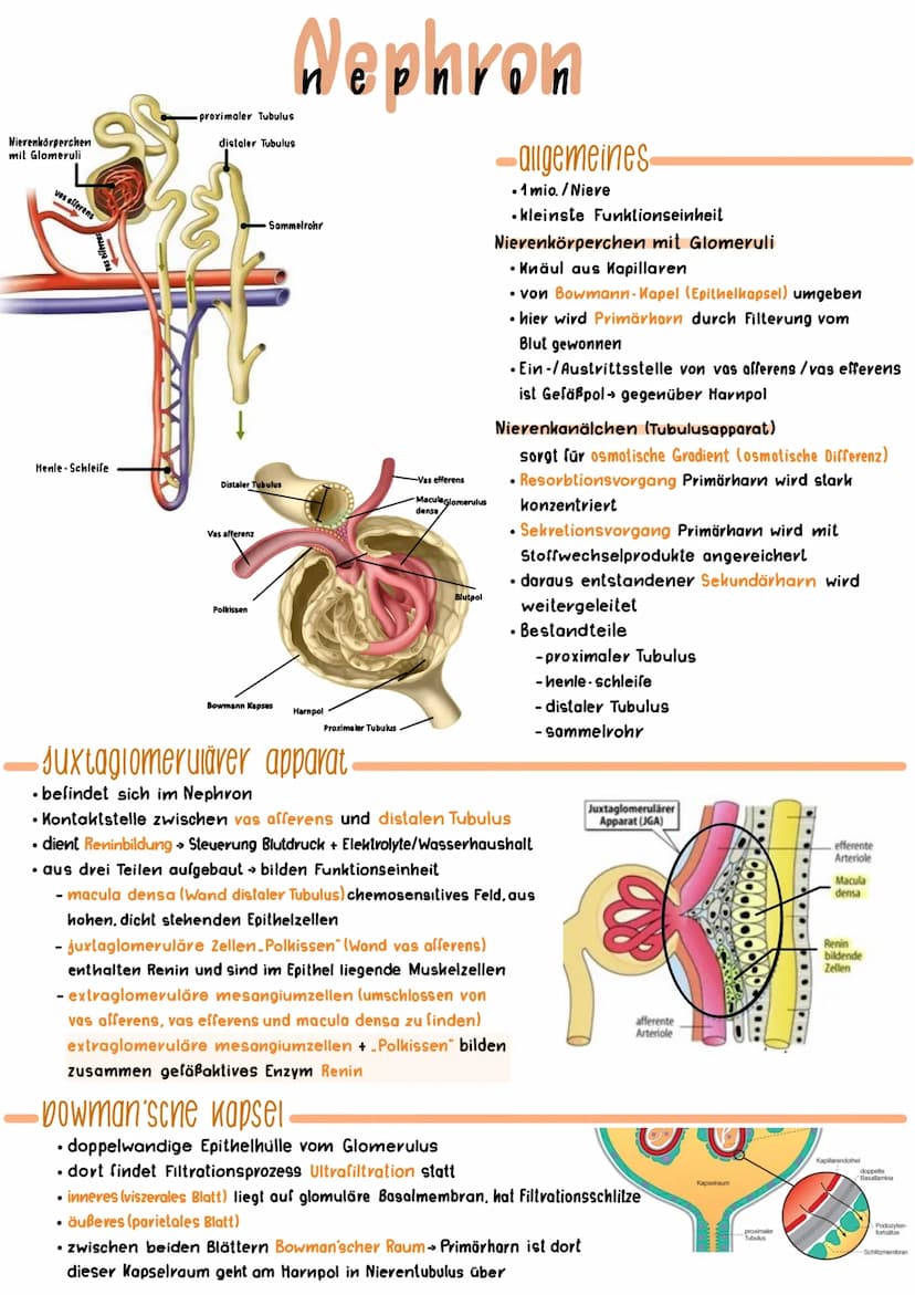 Ollgemein
eines der bestdurchbluteten Organen (kompl. Blut (5-6L) 300 x durch Niere-15001)
Rückschluss wichtiges Organ da hohe Durchblutung 