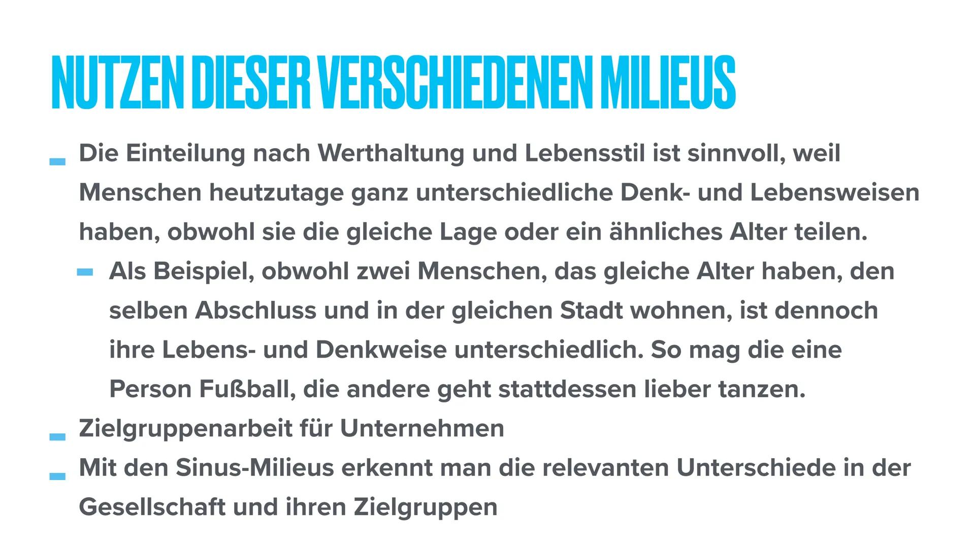 SOZIALE MILIEUS GLIEDERUNG
1. Definition
2. Die Habitustheorie von Pierre Bourdieus
3. Die Sinus-Milieus
1. Definition
2. Die verschiedenen 