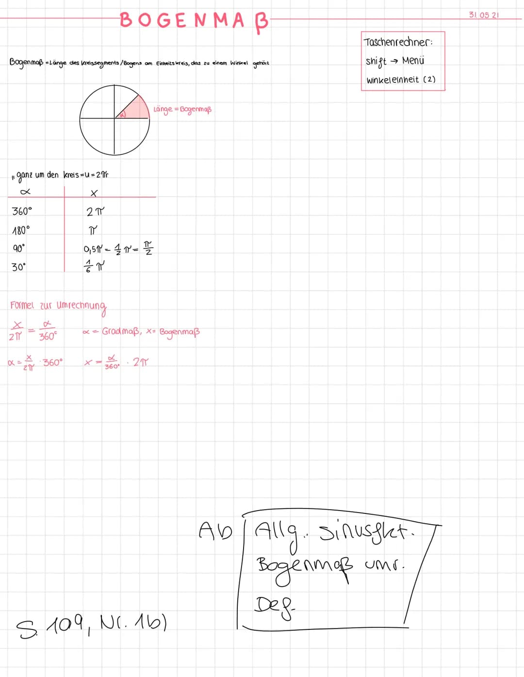 Gegen-
kathete
cos(x)
C kathete A
An-
Hypotenuse
sin (x) = Gegenkath -
Hypo.
tan (x)=
sin (a)
=
=
TRIGONOMETRIE
x
Einheitskreis
O
cos(x) =
t