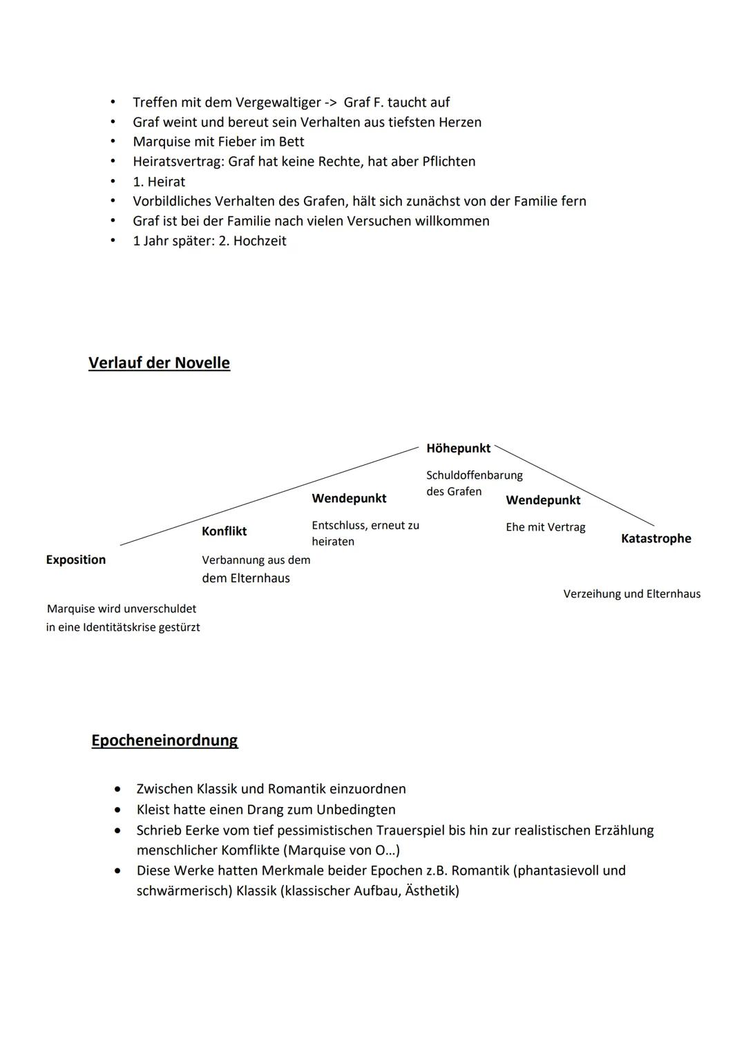 # Die Marquise von O...

## Handlung

- Zu Beginn gibt es eine Zeitungsannonce seitens der Marquise. Sie ist unwissend
schwanger geworden un