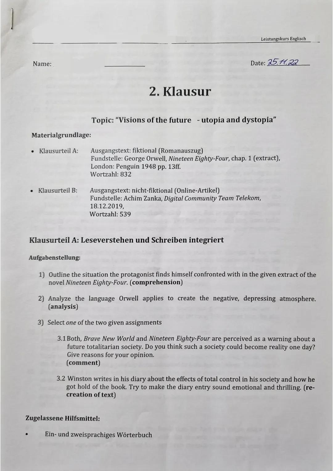 1984 von George Orwell: Kurze Zusammenfassung & Wichtige Stellen erklärt