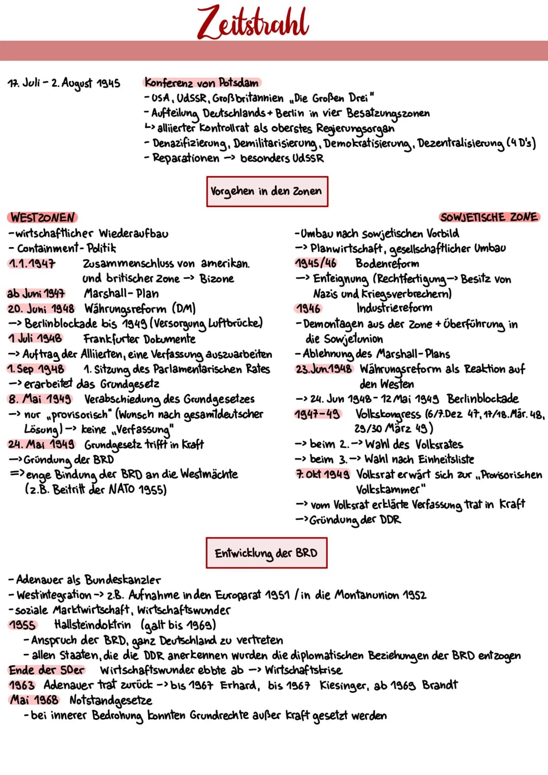 Definition
Der Ost-West-Konflikt
-Auseinandersetzung auf allen Ebenen der zwei Weltmächte USA und Udss R
L> starker Gegensatz der Systeme + 