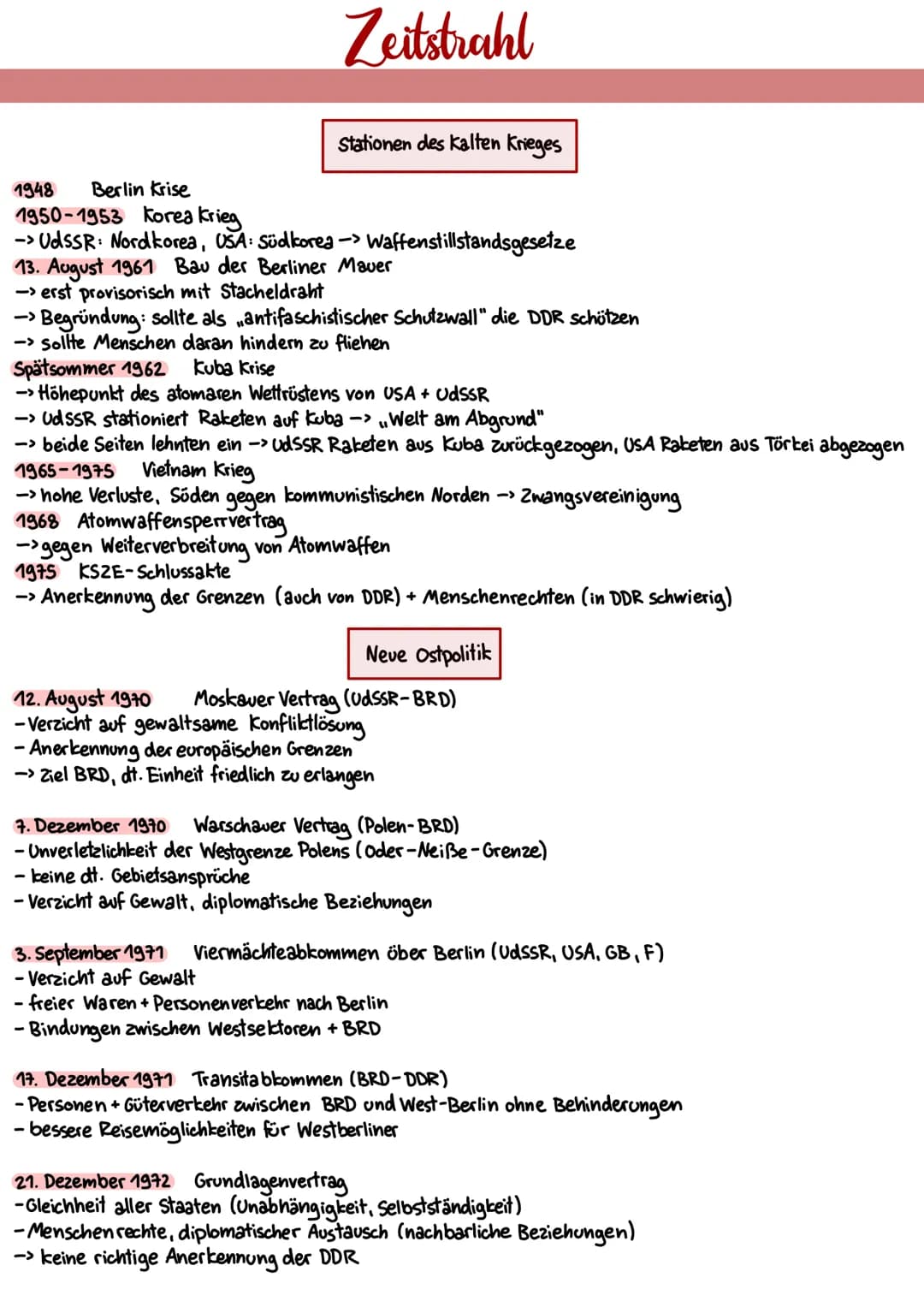 Definition
Der Ost-West-Konflikt
-Auseinandersetzung auf allen Ebenen der zwei Weltmächte USA und Udss R
L> starker Gegensatz der Systeme + 