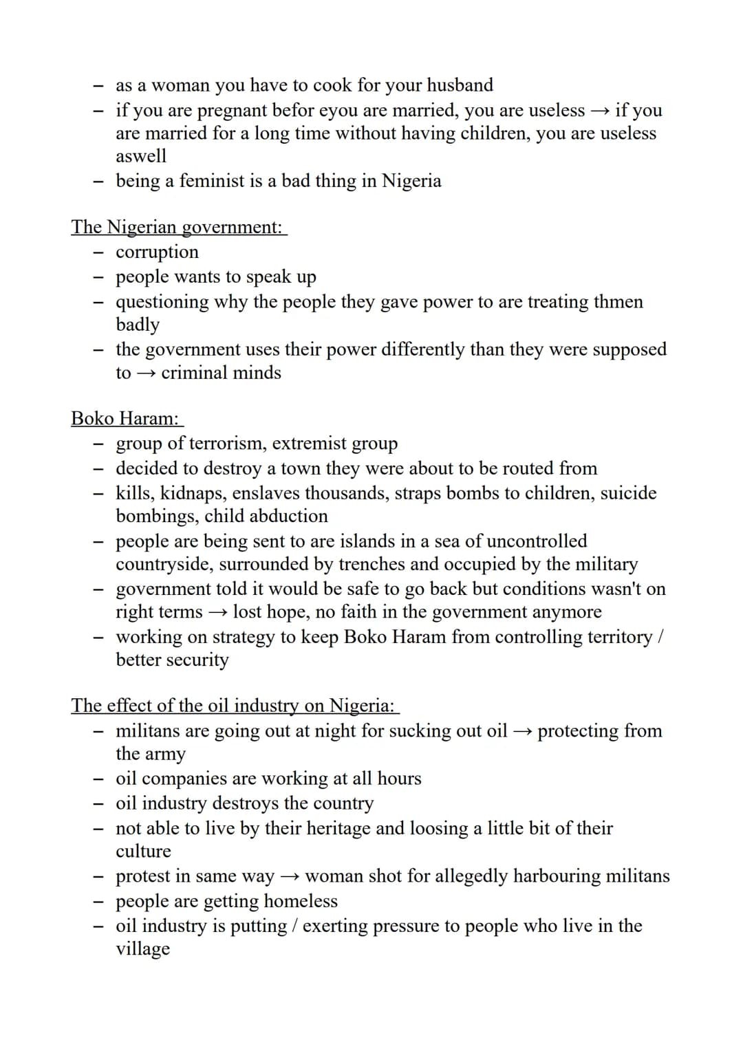 The Nigerian Dream:
Englisch Lernzettel
Lebenswirklichkeiten in einem weiteren anglophonen
(englischsprachigem) Kulturraum
Focus on Nigeria

