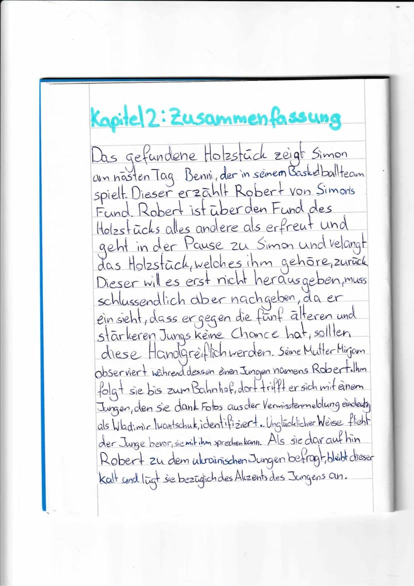 Steckbrief
Vorname:
Nachname:
Alter:
Korpergrasser
Mutter:
Beruf (Mutter):
Vater:
Hobbys:
Rolle:
Bester Freund:
Feinde:
Simon
Laub
13 Jahre
