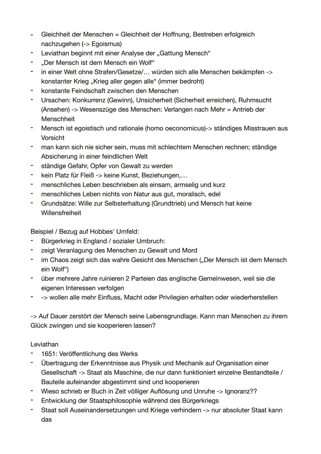 THOMAS HOBBES
STAATSTHEORETIKER UND PHILOSOPH Situation in England:
Gesellschaftlich und Politisch:
1639-1651: << Kriege der drei Königreich