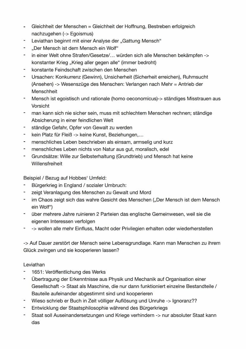 THOMAS HOBBES
STAATSTHEORETIKER UND PHILOSOPH Situation in England:
Gesellschaftlich und Politisch:
1639-1651: << Kriege der drei Königreich