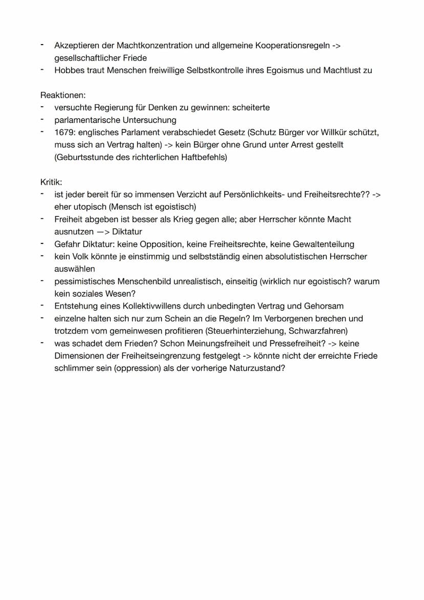 THOMAS HOBBES
STAATSTHEORETIKER UND PHILOSOPH Situation in England:
Gesellschaftlich und Politisch:
1639-1651: << Kriege der drei Königreich
