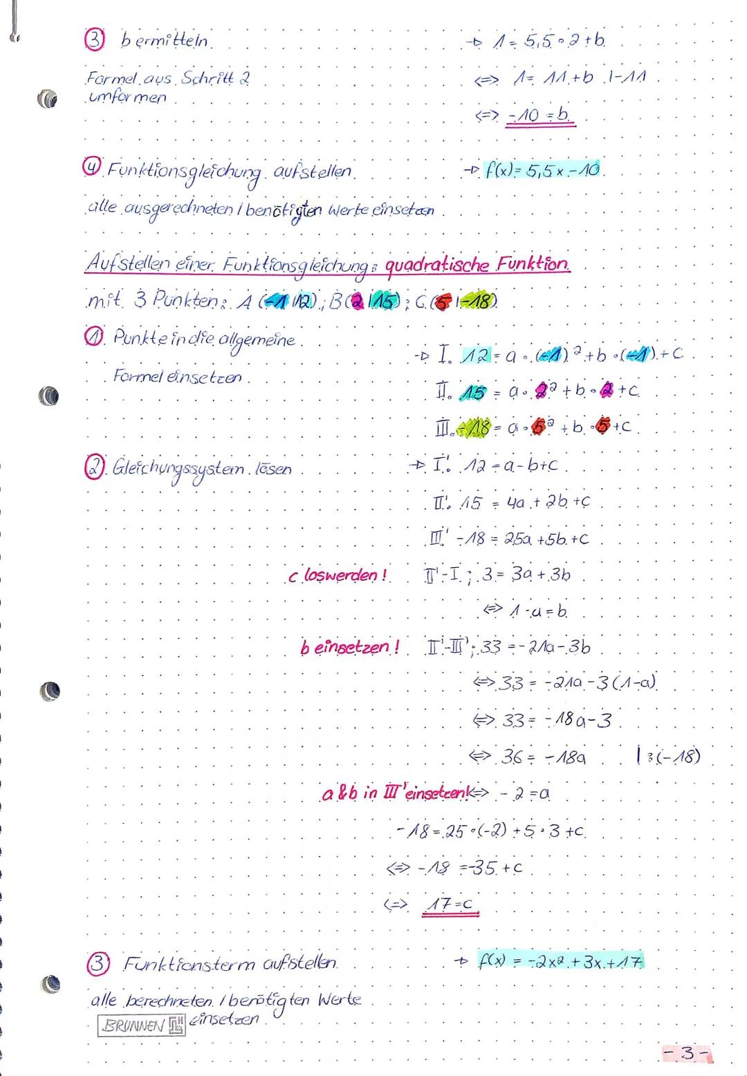 # FUNKTIONSGLEICHUNG AUFSTELLEN

Definition

Der Graph einer linearen Funktion ist immer eine Gerade.

Allgemein kann man sagen, dass sich a