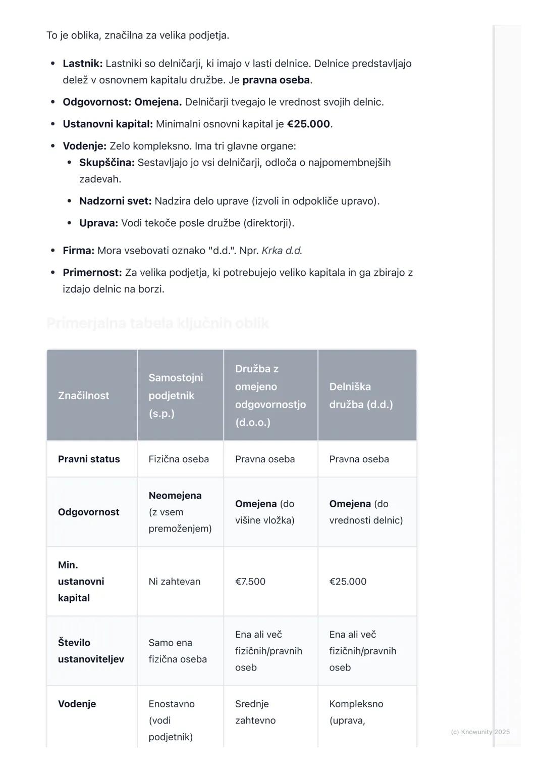 # Oblike podjetij

Pregled pravnoorganizacijskih oblik
podjetij

Ko se nekdo odloči za podjetniško pot, je ena prvih in najpomembnejših
odlo