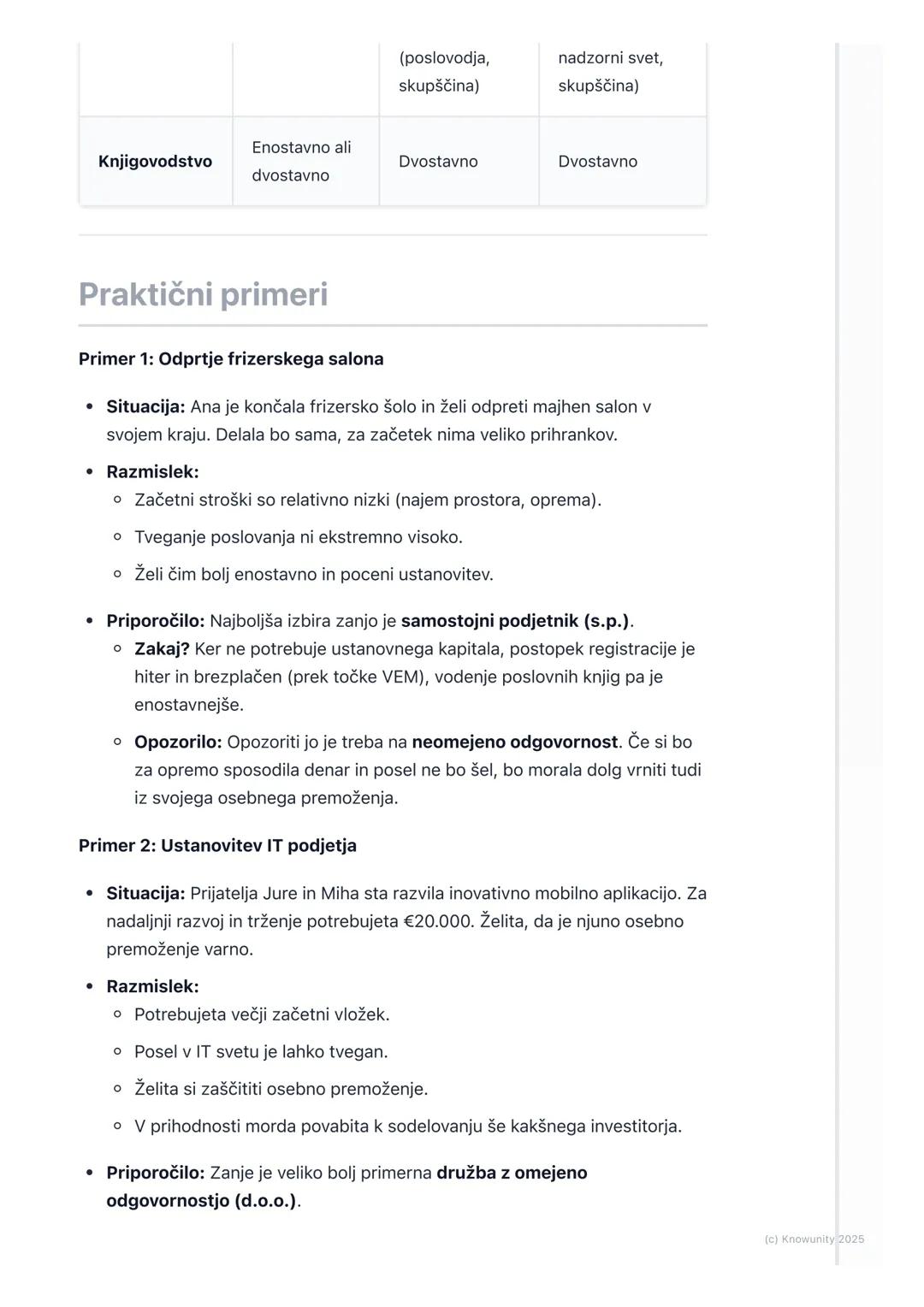 # Oblike podjetij

Pregled pravnoorganizacijskih oblik
podjetij

Ko se nekdo odloči za podjetniško pot, je ena prvih in najpomembnejših
odlo