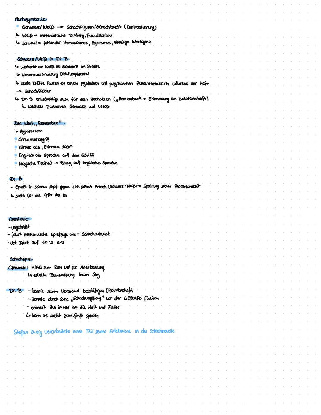 # Wiederholung- Schachnovelle:

## Themen der Novelle

*   psychisone Instabilität
*   Paychische Folter
*   GESTAPO Wien
*   Entbehrung der