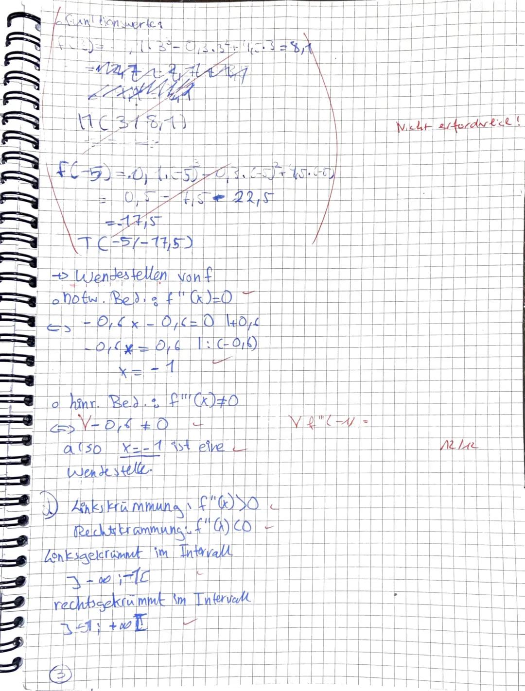 Teil 1:
1. Aufgabe:
Gegeben ist der Graph der zweiten Ableitungsfunktion einer Funktion if.
a)
b)
Hilfsmittelfreier Teil (Zeit: ca. 25 Min.,