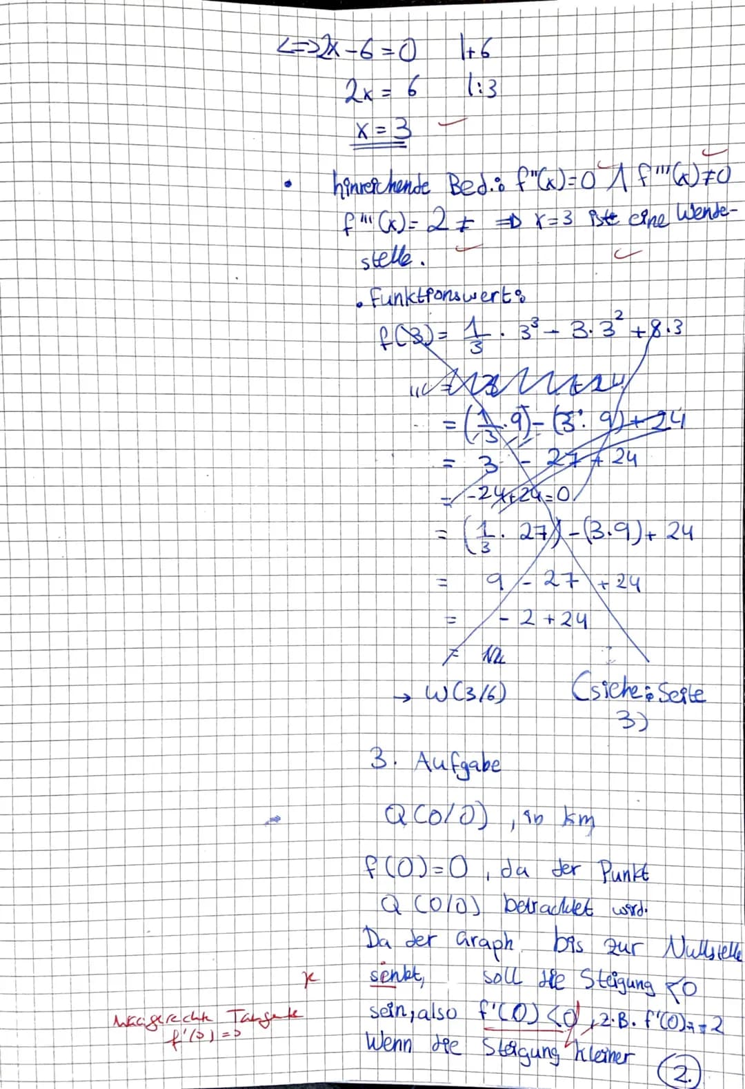 Teil 1:
1. Aufgabe:
Gegeben ist der Graph der zweiten Ableitungsfunktion einer Funktion if.
a)
b)
Hilfsmittelfreier Teil (Zeit: ca. 25 Min.,