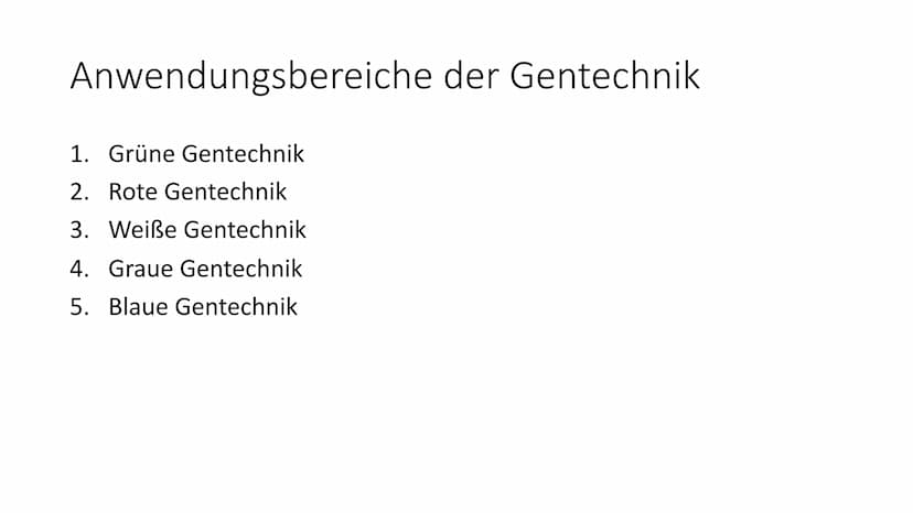 Chancen und Risiken der
Gentechnik Gliederung
• Definition Gentechnik
Anwendungsbereiche der Gentechnik
• Welche Firmen produzieren gentechn