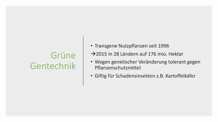 Chancen und Risiken der
Gentechnik Gliederung
• Definition Gentechnik
Anwendungsbereiche der Gentechnik
• Welche Firmen produzieren gentechn