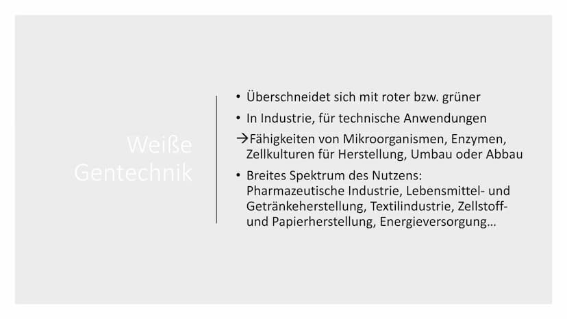 Chancen und Risiken der
Gentechnik Gliederung
• Definition Gentechnik
Anwendungsbereiche der Gentechnik
• Welche Firmen produzieren gentechn