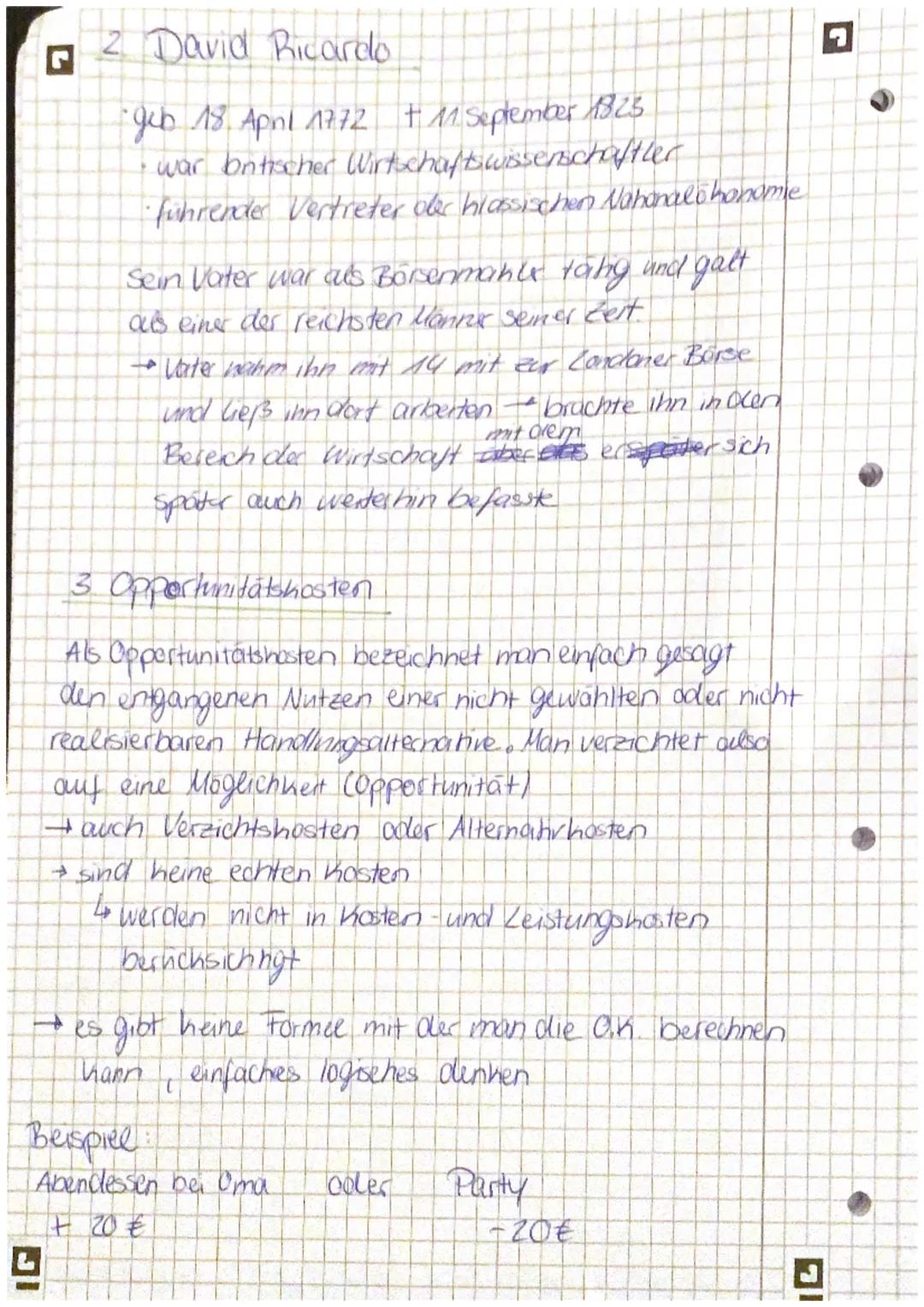 # Komparativer Kostenvorteil

1. Kurze Erklärung
2. David Ricardo
3. Opportunitatshosten)
4. Beispiel Begründung über 3
5. Absoluter u. Komp