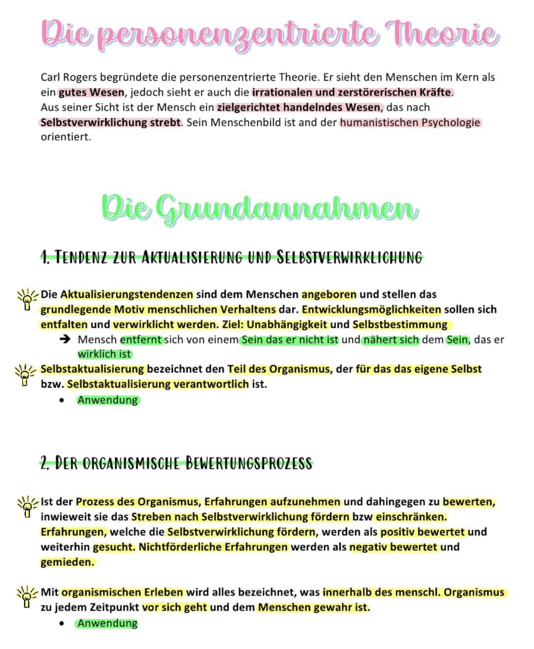 🧠Die personenzentrierte Theorie nach Rogers🧠 