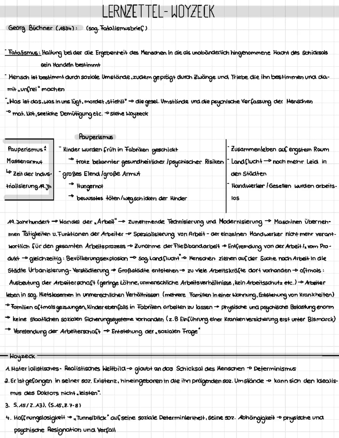 Woyzeck Zusammenfassung und Interpretation PDF - Szenenanalyse und Gesellschaftskritik für Abitur