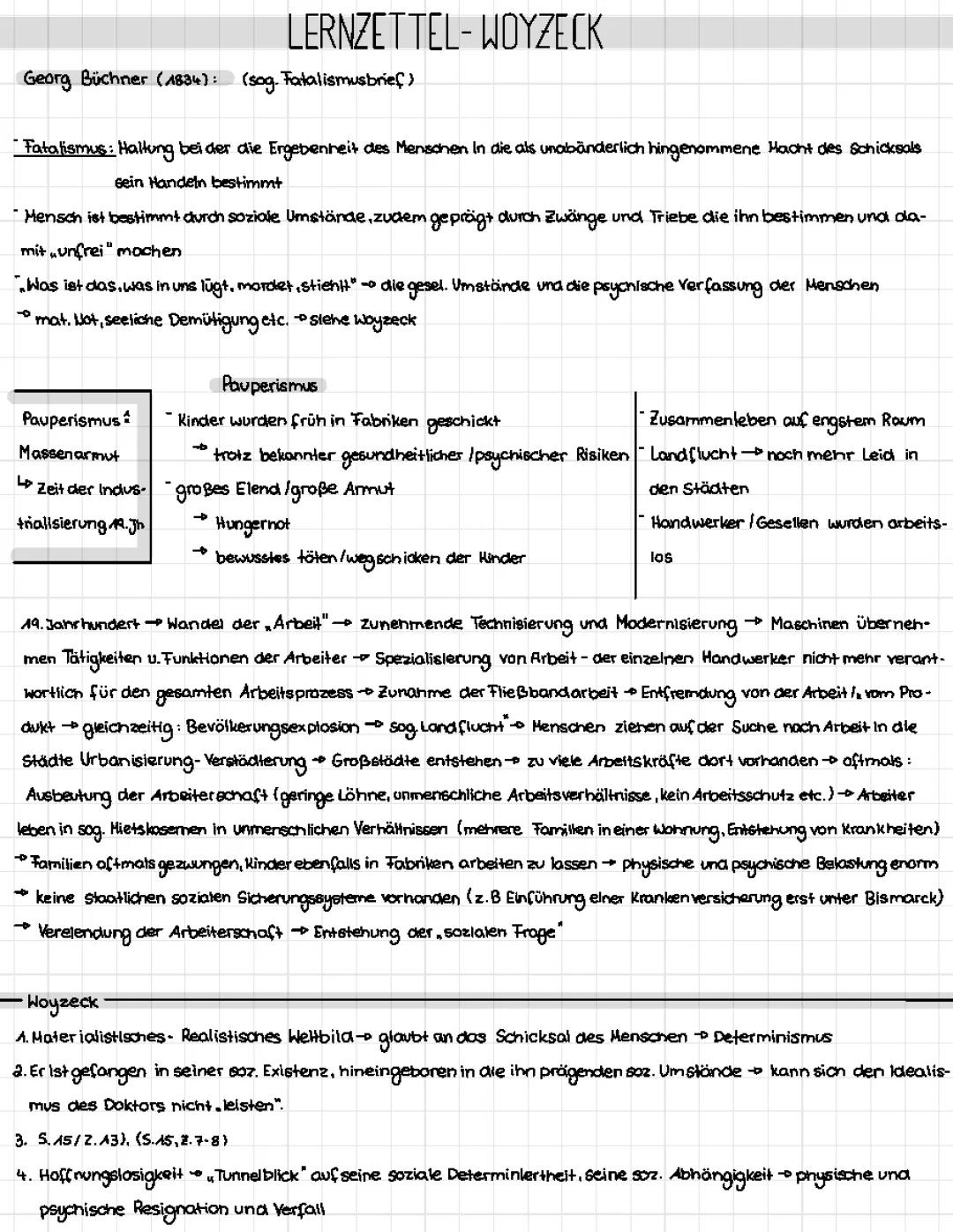 Woyzeck Zusammenfassung und Interpretation PDF - Szenenanalyse und Gesellschaftskritik für Abitur