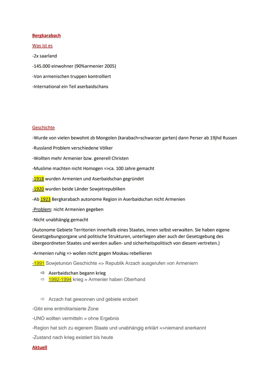 Bergkarabach
Was ist es
-2x saarland
-145.000 einwohner (90% armenier 2005)
-Von armenischen truppen kontrolliert
-International ein Teil as