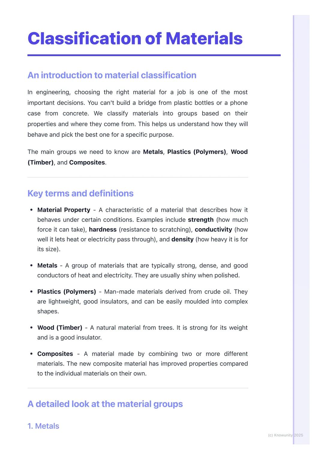 # Classification of Materials

An introduction to material classification

In engineering, choosing the right material for a job is one of t