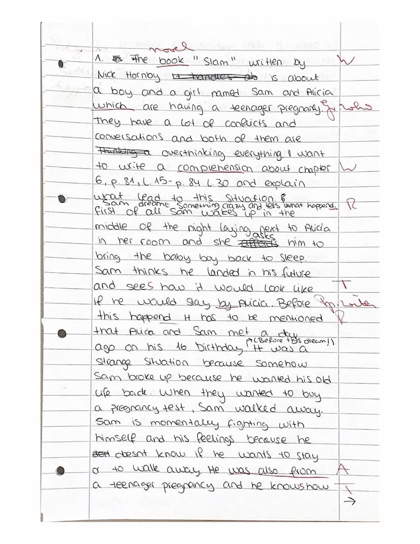 2020 EF 11.2 Englisch MÖLL
Analysing an excerpt from a novel (Nick Hornby: Slam)
Material: Nick Hornby, "Slam", Klett, Stuttgart 2009
chapte