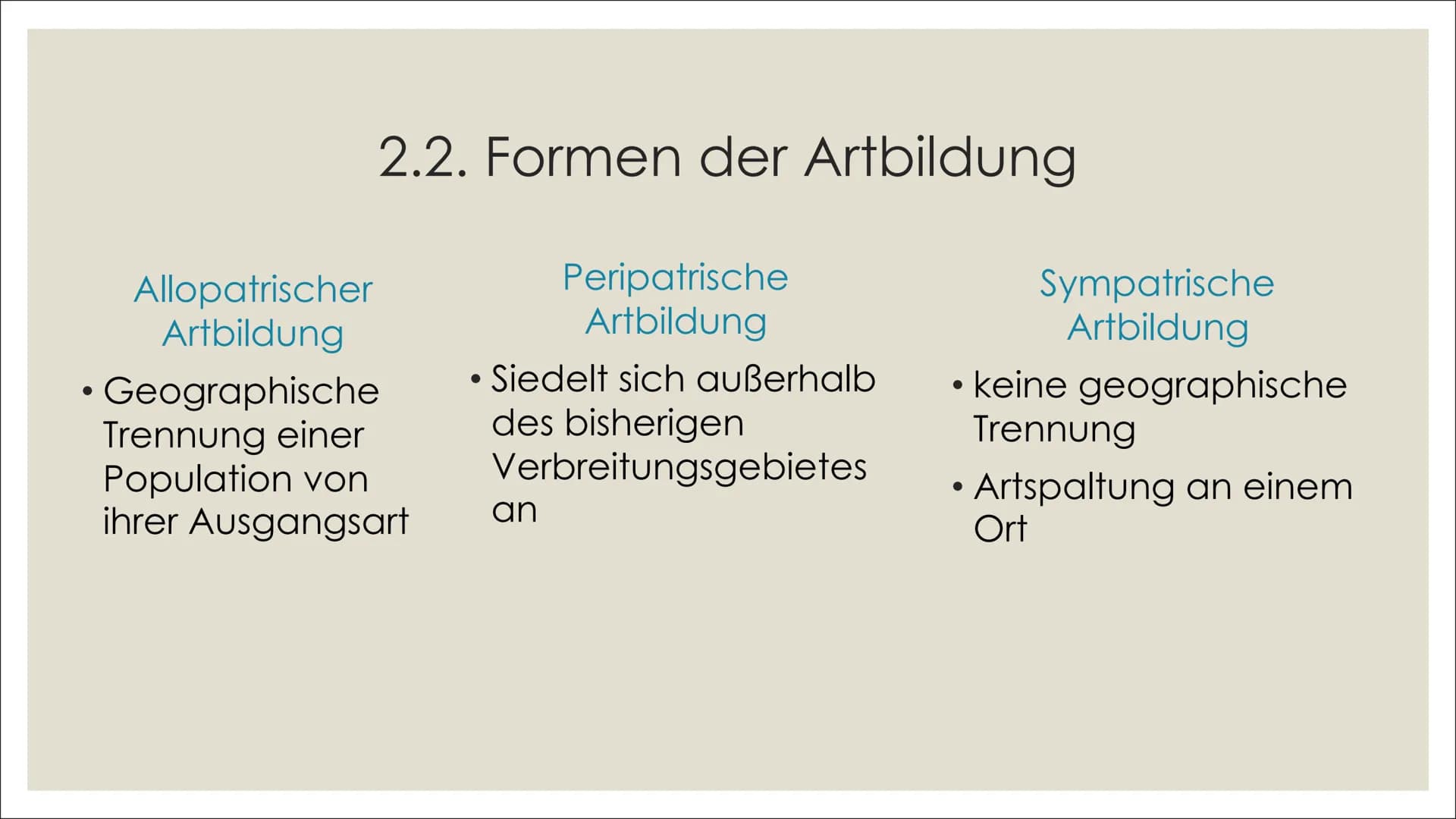 NE
빛
브
브
ARTBILDUNG UND
ISOLATIONSMECHANISMEN
카멜
빛 1. Definitionen
2. Artbildung
1. Artkonzepte
2. Formen der Artbildung
4. Quellenverzeichn