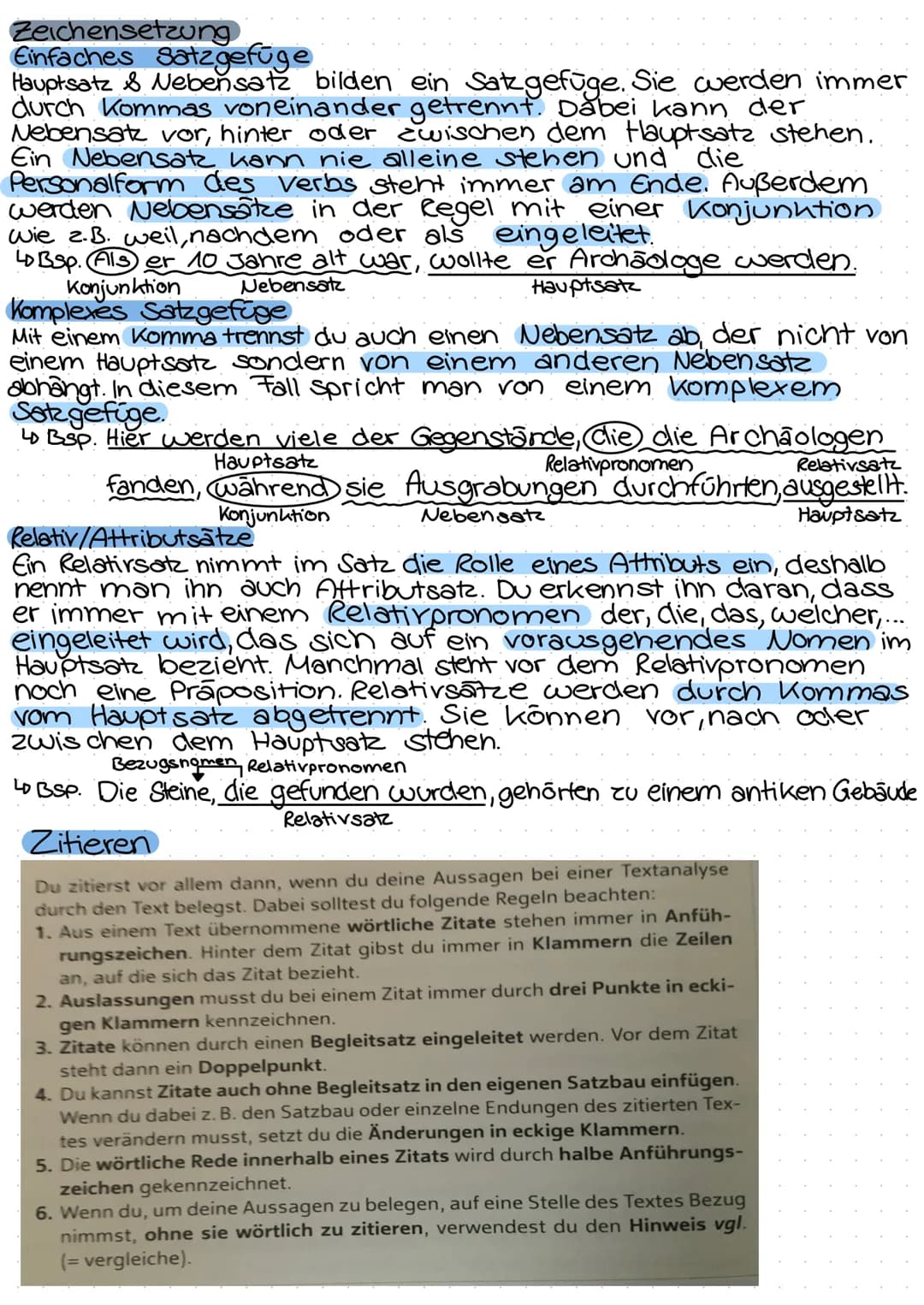 ZUSAMMENFASSUNG DEUTSCH
Wortarten
Das Substantiv / Das Nomen
Es bezeichnet Personen oder Dinge.
Substantive haben entweder ein natürliches G