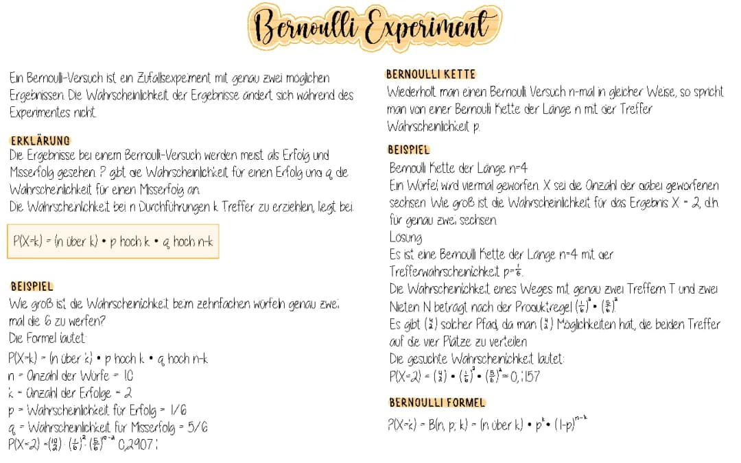 Das Bernoulli Experiment