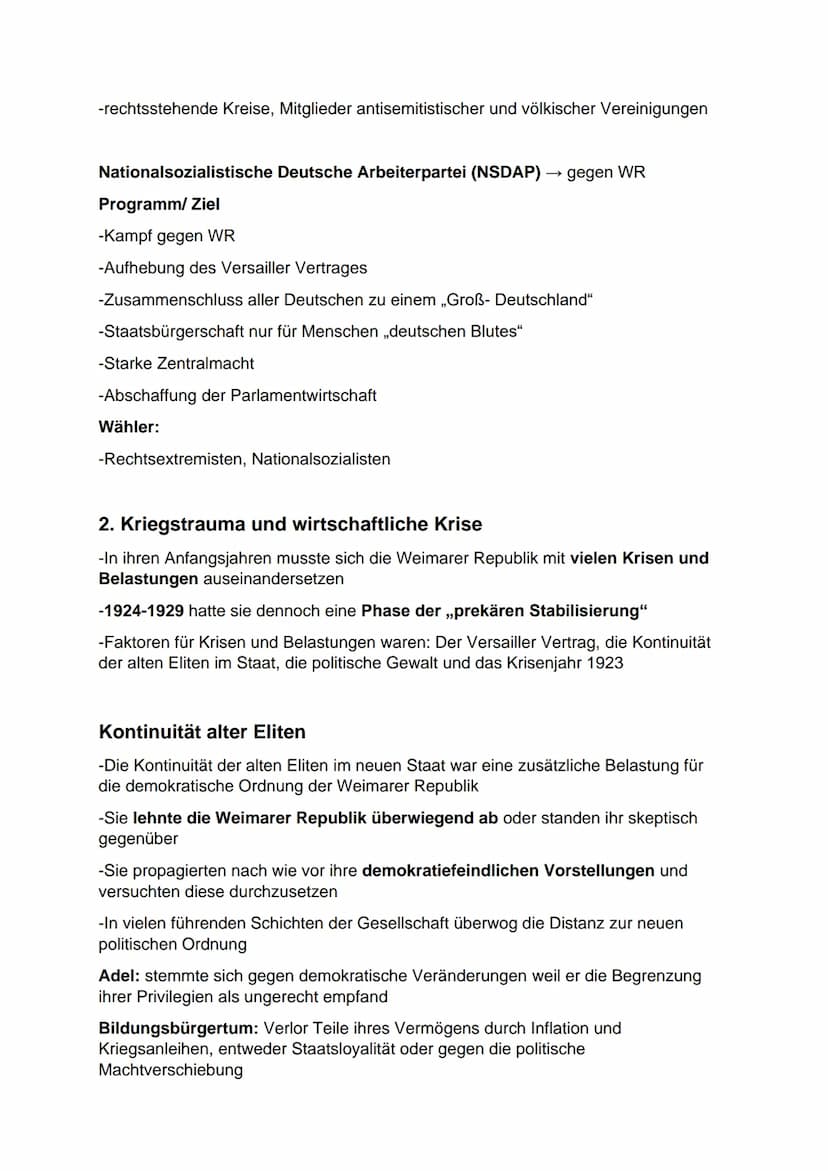 Zwischen Krise und Modernisierung- Die Gesellschaft der Weimarer
Republik
Konkurrierende politische Ideen in der Gründungsphase:
Novemberrev