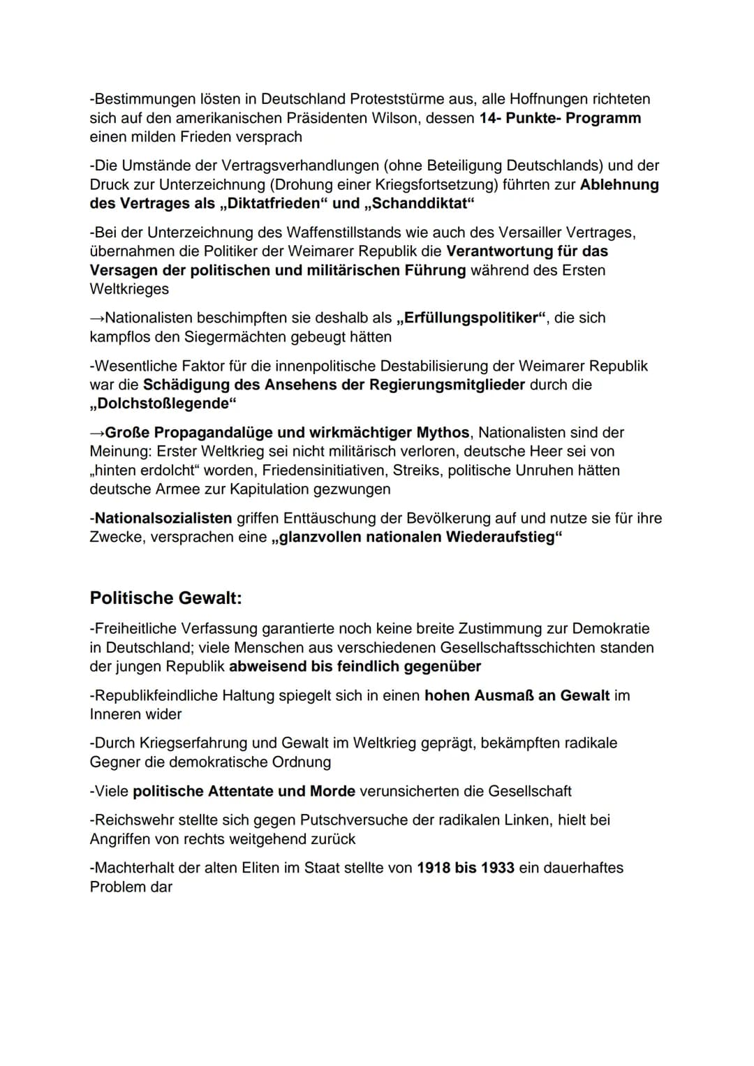 Zwischen Krise und Modernisierung- Die Gesellschaft der Weimarer
Republik
Konkurrierende politische Ideen in der Gründungsphase:
Novemberrev