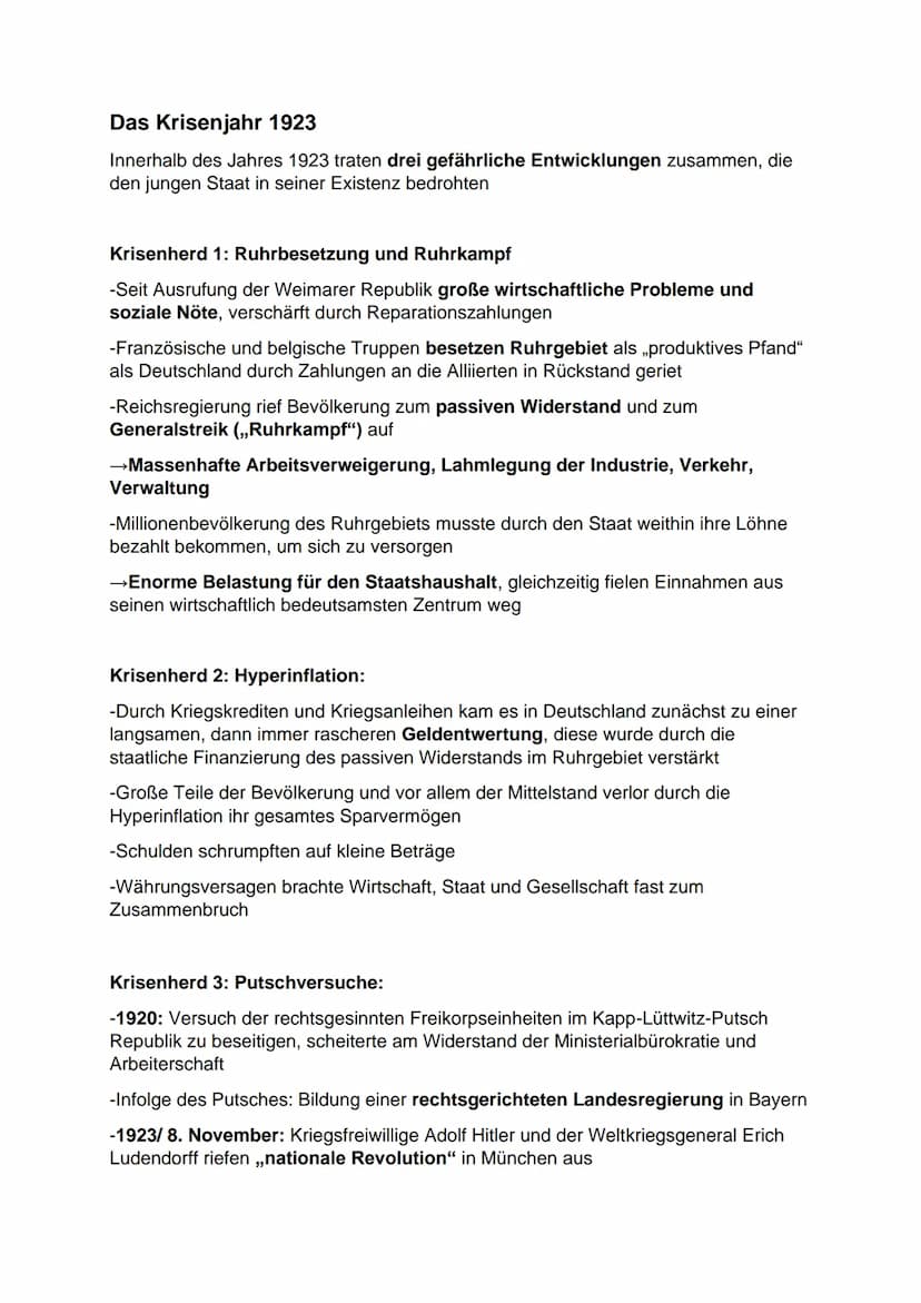 Zwischen Krise und Modernisierung- Die Gesellschaft der Weimarer
Republik
Konkurrierende politische Ideen in der Gründungsphase:
Novemberrev