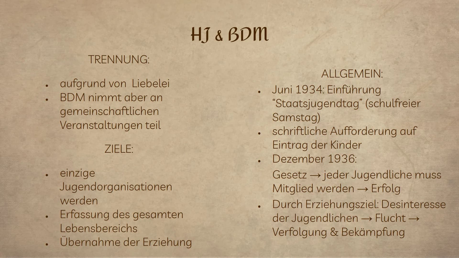 Hitler-Jugend &
Bund-Deutscher-Mädchen 11
Der
01
02 BDM und HJ
Reichsjugendführer
2
+4
D
0 0
03 Erziehungsziele der
HJ
04 Prinzipien der HJ 