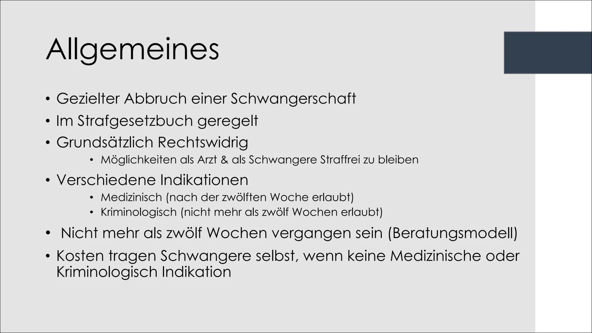 § 218
Schwangerschaftsabbruch Inhaltsverzeichnis
●
●
●
●
●
Allgemeines
Vorstellung des Paragraphen
• § 218a Straflosigkeit des Schwangerscha