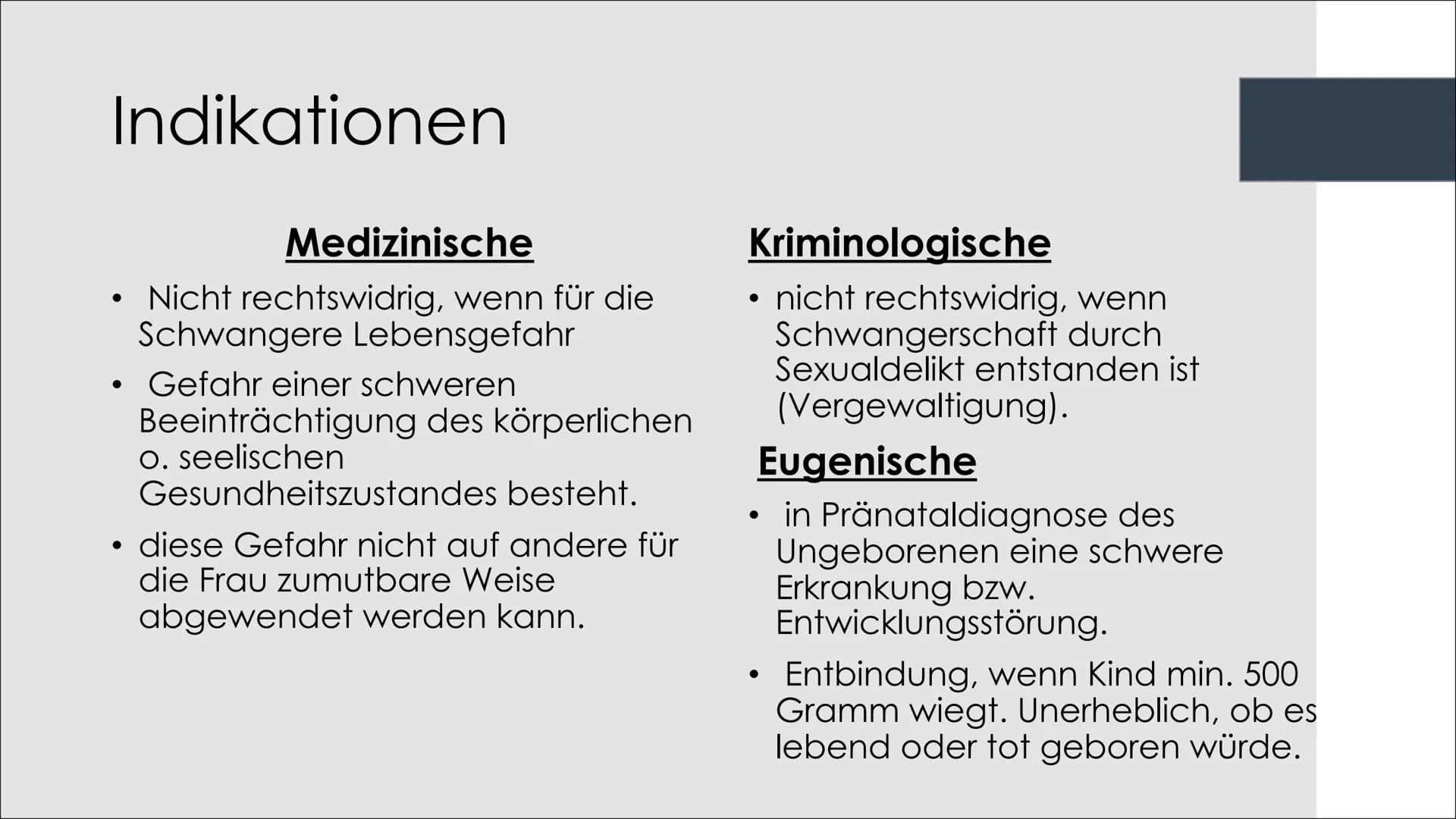 § 218
Schwangerschaftsabbruch Inhaltsverzeichnis
●
●
●
●
●
Allgemeines
Vorstellung des Paragraphen
• § 218a Straflosigkeit des Schwangerscha