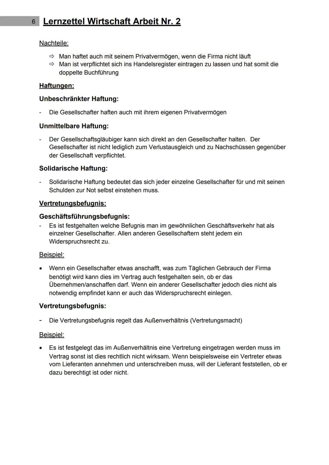 1 Lernzettel Wirtschaft Arbeit Nr. 2
Themen:
➜ Kaufmannsarten
➜ Firma
→ Handelsregister
➜ Einzelunternehmer
→ Personen- und Kapitalgesellsch