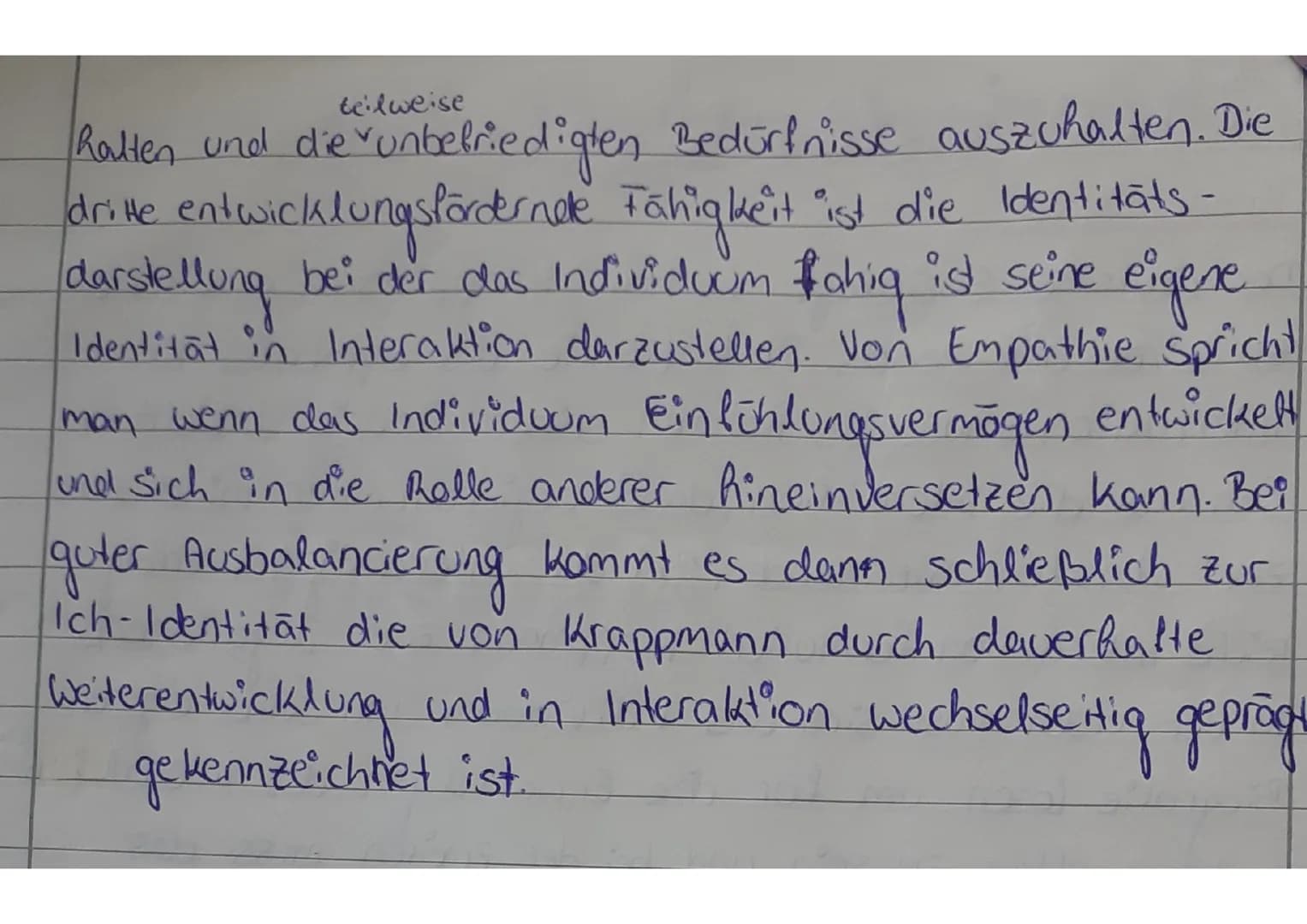 The criedarstelling
Krappmann:
for
wenn
negieren
Der deutsche Soziologe Lothar Krappmann erweiterte.
zu seiner Zeit Meads Rollen theorie des