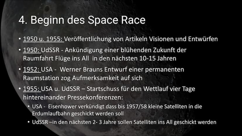 USA und Sowjetunion im
Kalten Krieg
Space Race Handout Space Race
Definition:
Meilensteine:
1955:
1957:
1958:
1961:
1961:
1965:
1966:
1968:
